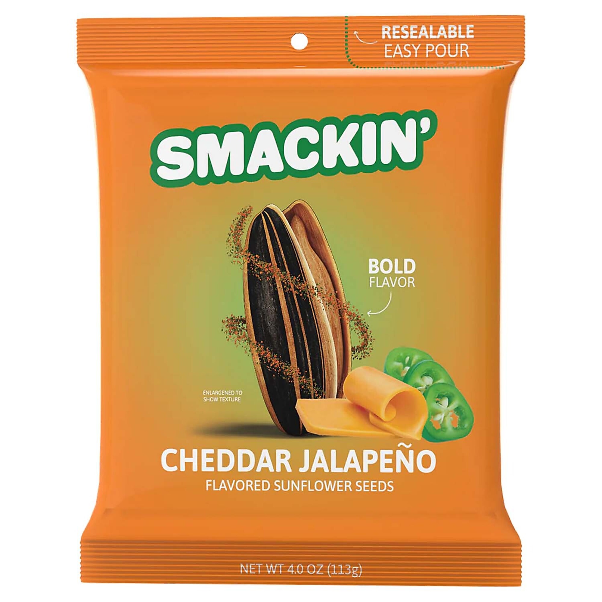 SMACKIN' Sunflower Seeds, Cheddar Jalapeno, 4 oz., Model# 019-86598